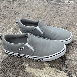 Vans Youth Gray Slip-On Shoes